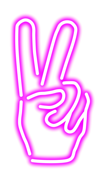 Неоновые элементы без фона