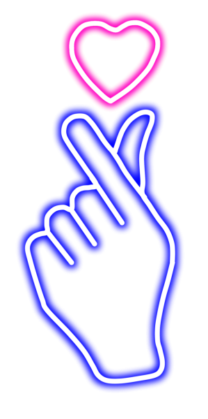 Неоновое сердце для фотошопа