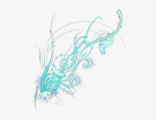 Неоновые узоры на белом фоне