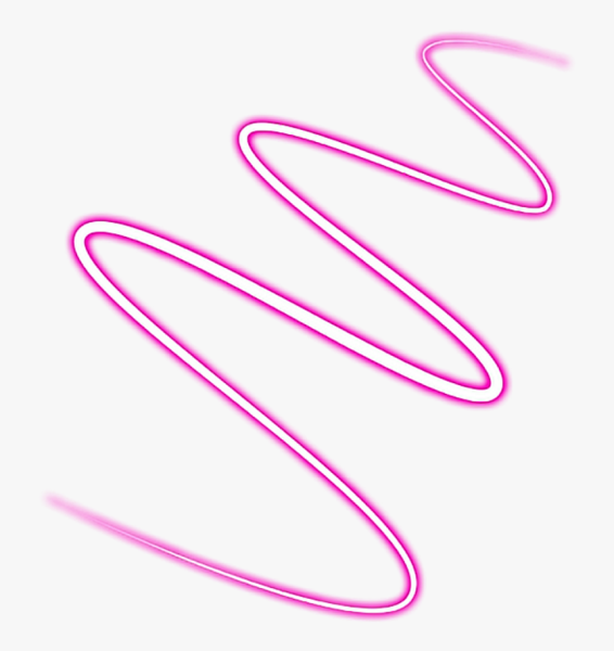 Неоновая линия без фона