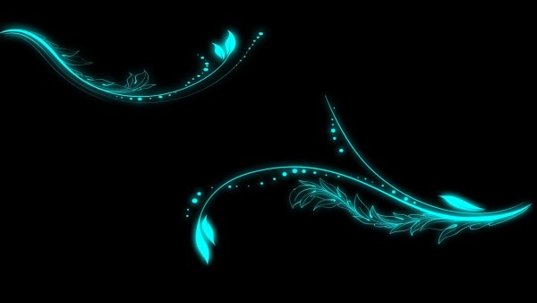 Синие узоры на черном фоне