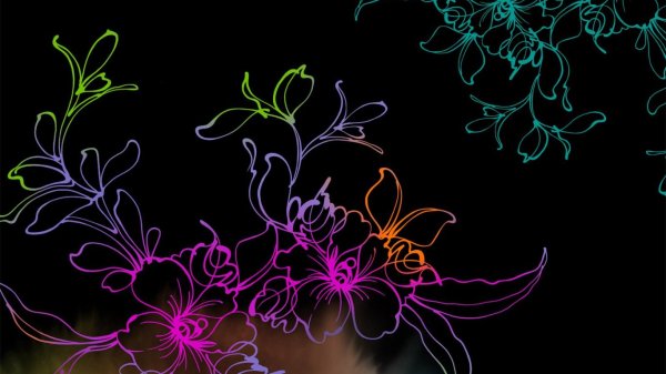 Красивые Неоновые цветы