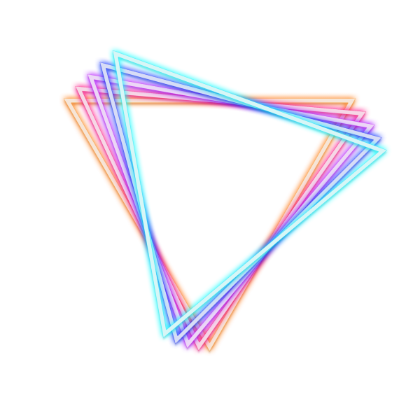 Неоновая рамка на прозрачном фоне