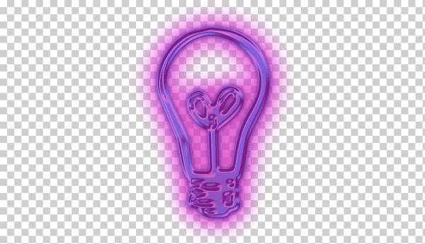 Неоновые иконки на прозрачном фоне