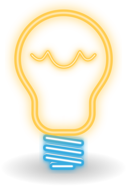 Неоновые значки без фона