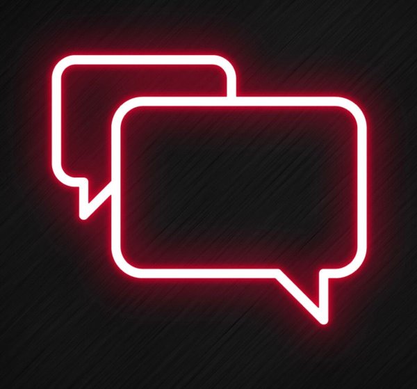 Неоновая иконка сообщения