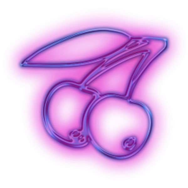 Неоновые рисунки на прозрачном фоне