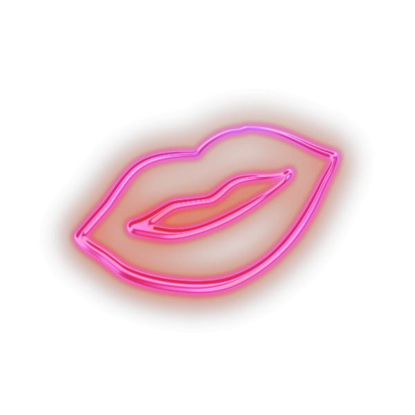 Неоновые иконки на прозрачном фоне