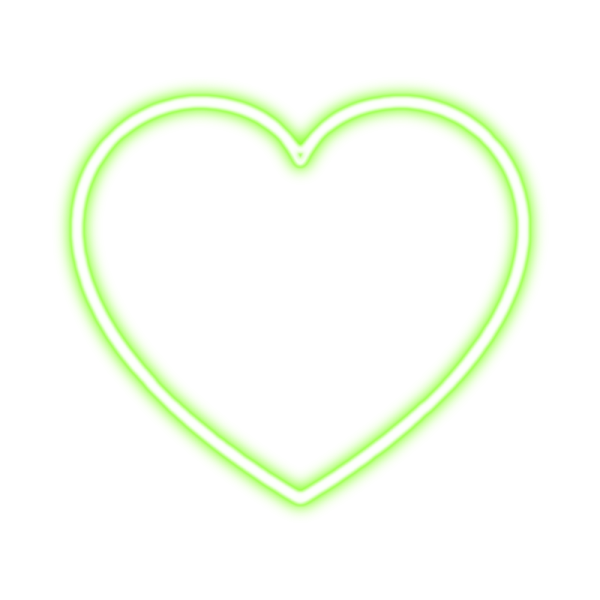 Неоновое сердце без фона