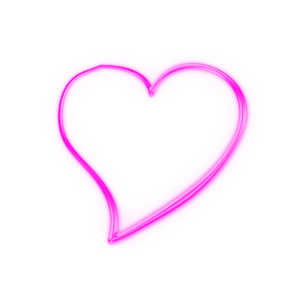 Неоновое сердечко без фона