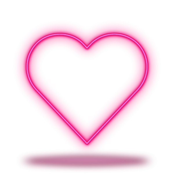 Сердце с розовой окантовкой