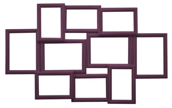 Много рамок на прозрачном фоне