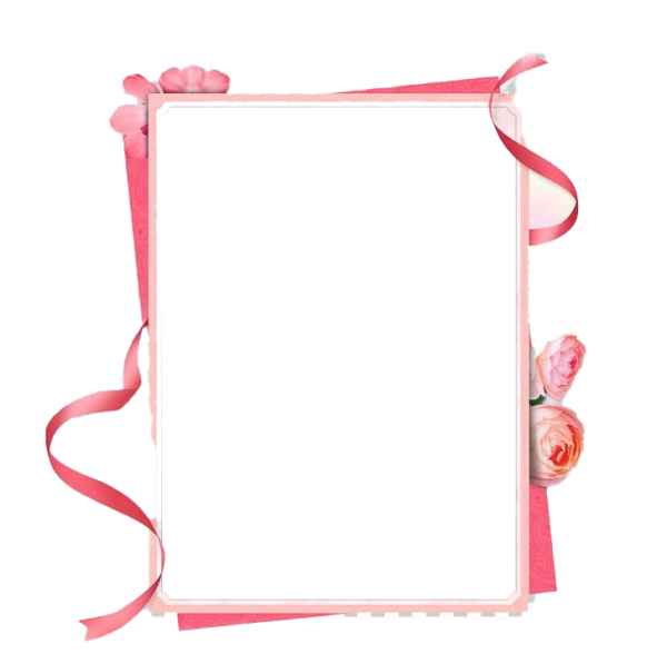 Розовая рамка на прозрачном фоне