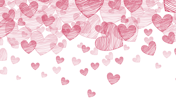 Фон с сердечками нежный