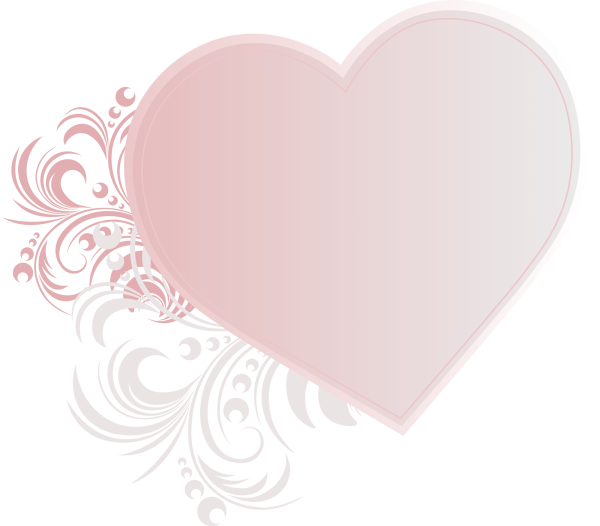 Светло розовое сердце