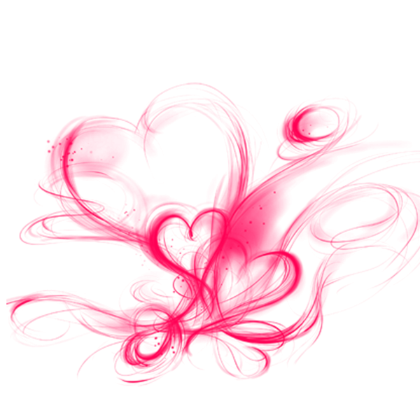 Сердечки красивые с эффектом