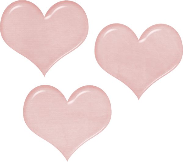 Нежно розовое сердце