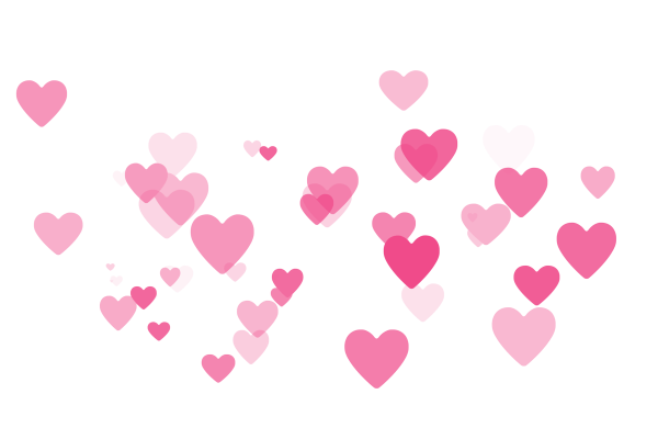 Розовые сердечки