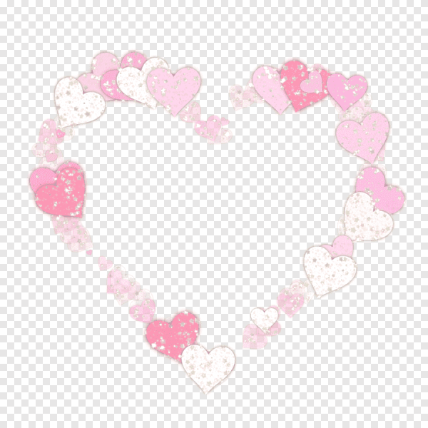 Нежно розовое сердце