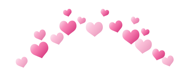 Сердечки на прозрачном фоне для фотошопа