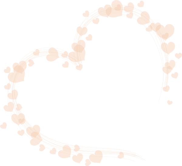 Бежевое сердечко на прозрачном фоне