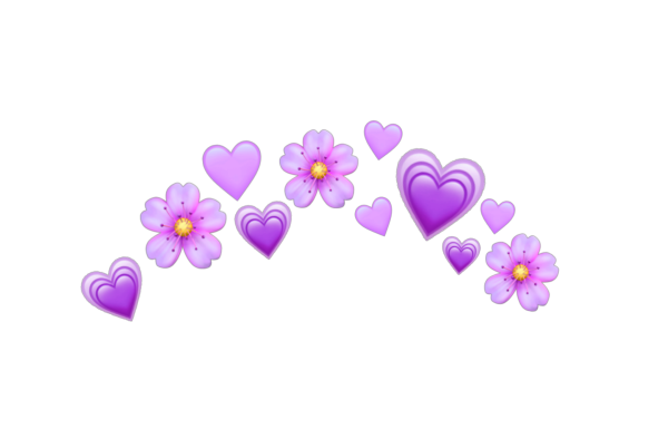 Сердечки на голову без фона