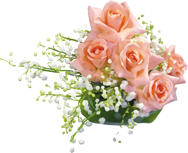 Букетик цветов на прозрачном фоне