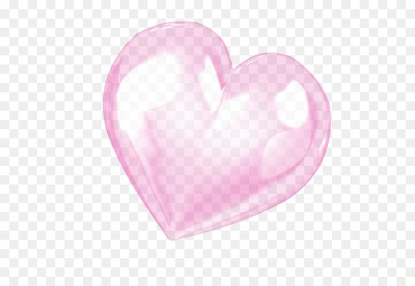 Розовое сердце на прозрачном фоне