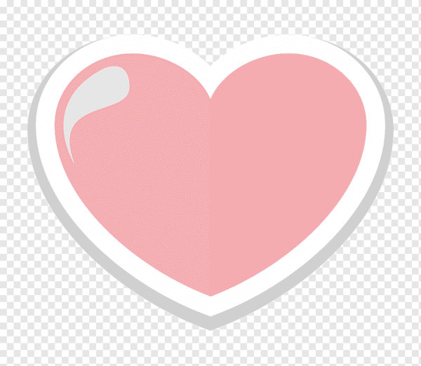 Нежно розовое сердце