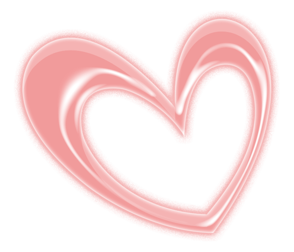 Розовые сердечки на прозрачном фоне