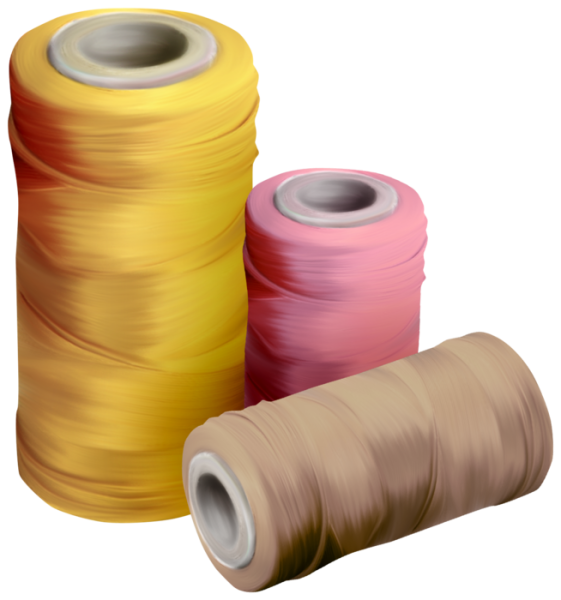 Нитки на белом фоне