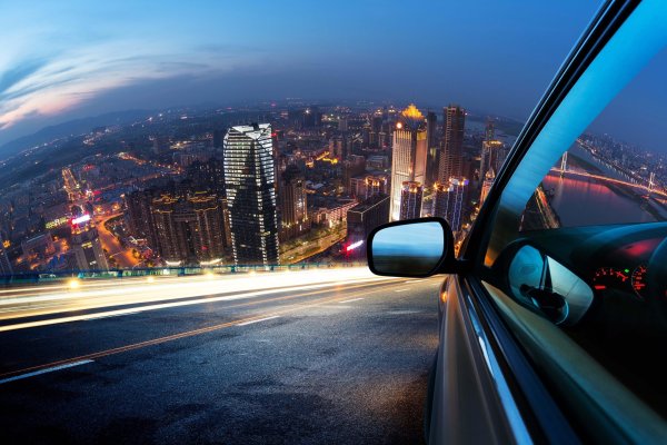 Вид из окна машины