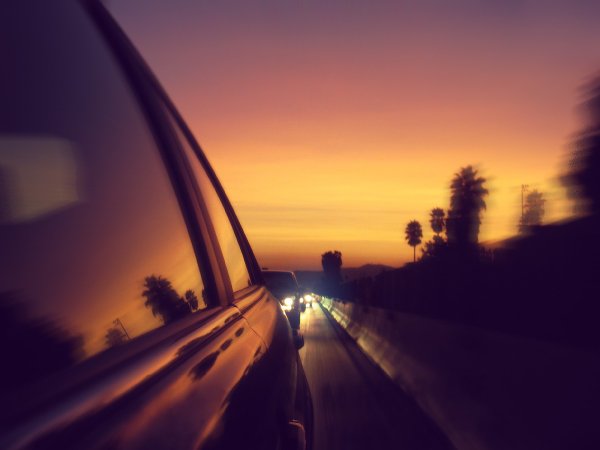 Фото ночью в машине закат