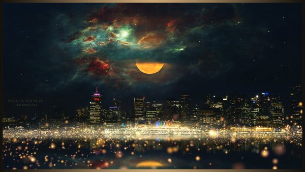 Луна над городом