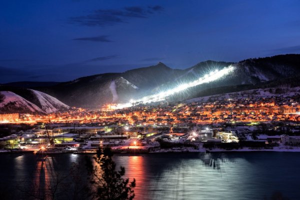 Ночной Енисей в Красноярске