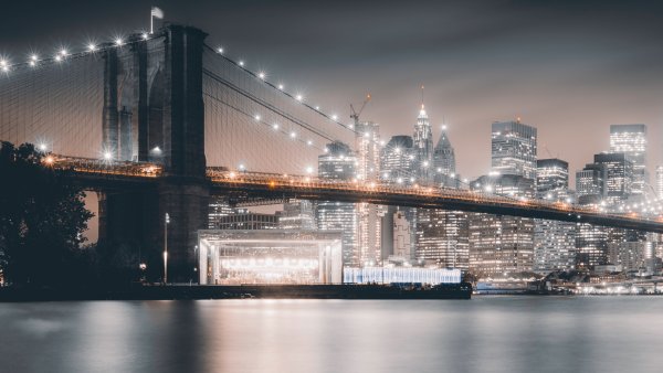 Бруклинский мост Нью-Йорк панорама