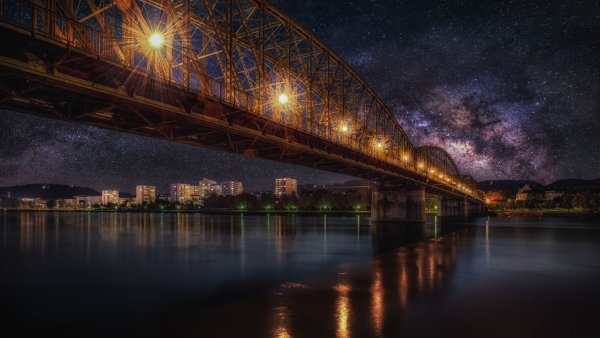 Мост река небо