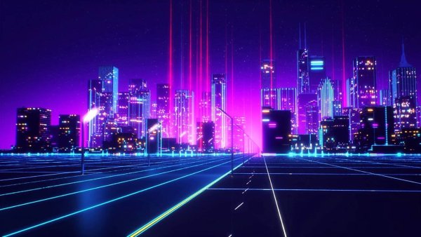 Ретровейв город