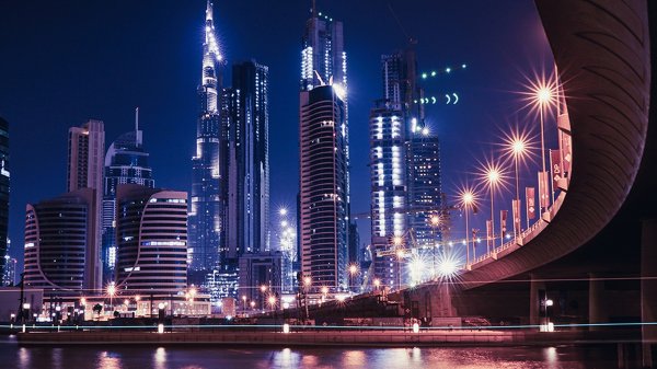 Ночной Дубай