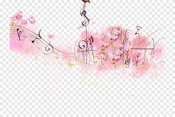 Нежный фон с нотами