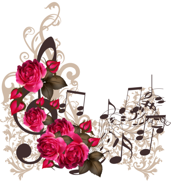 Открытка поздравляем с нотками