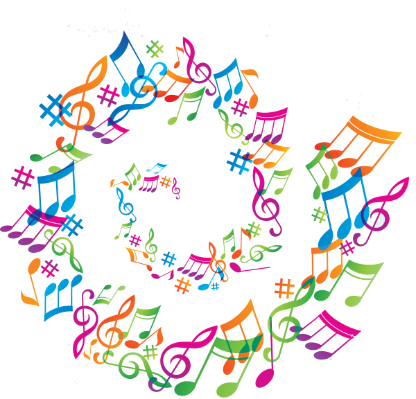 Цветные музыкальные нотки
