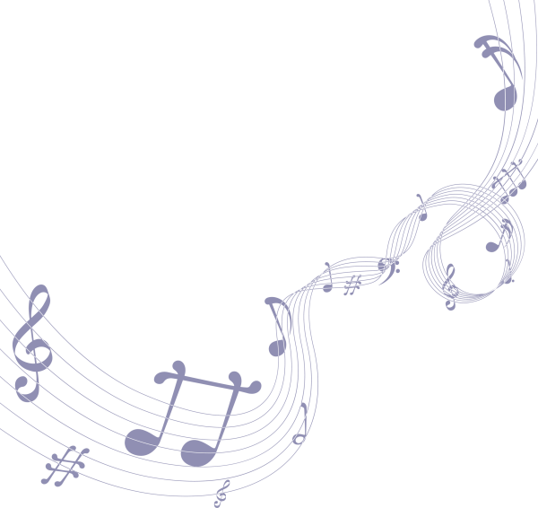 Ноты на прозрачном фоне