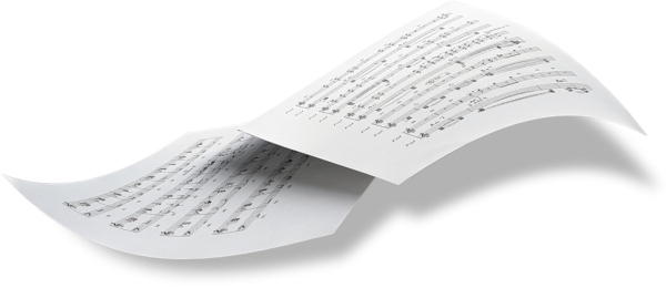 Нотная тетрадь на белом фоне