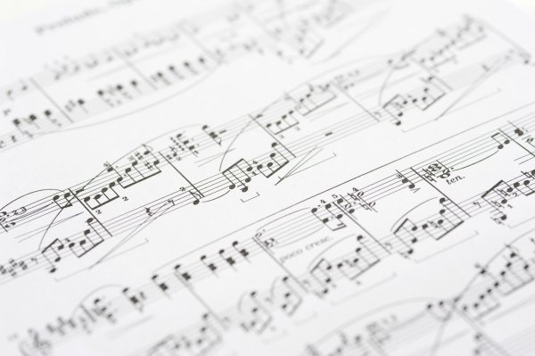 Лист с нотами