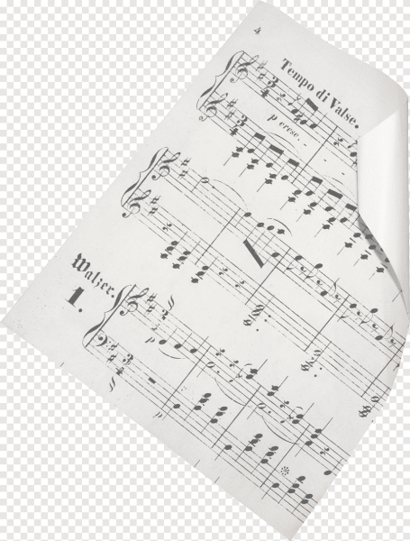 Ноты на листе бумаги