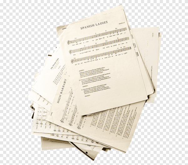 Лист с нотами