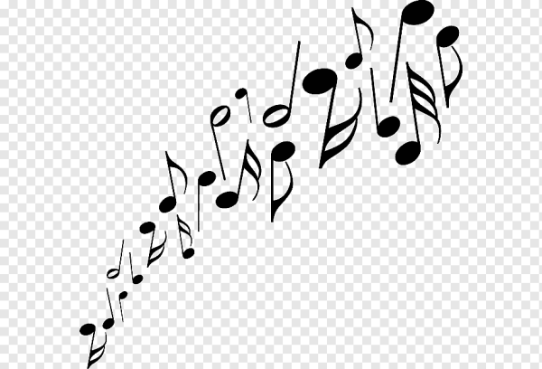 Ноты на прозрачном фоне