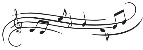 Нотный стан на белом фоне