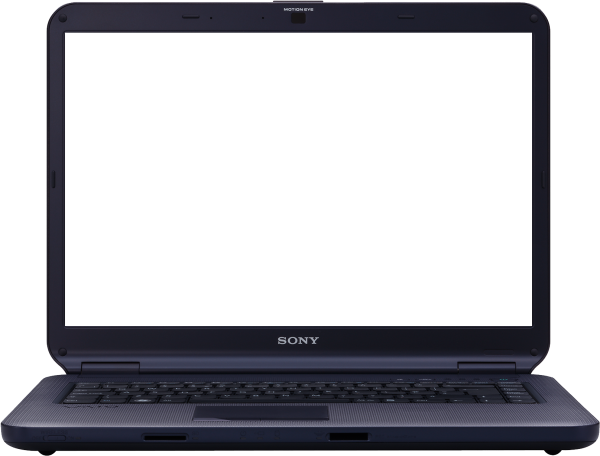 Ноутбук на белом фоне